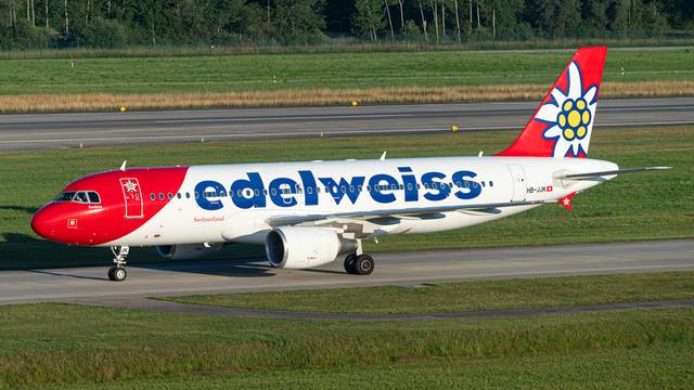 HB-JJK:Airbus A320-200:Edelweiss Air